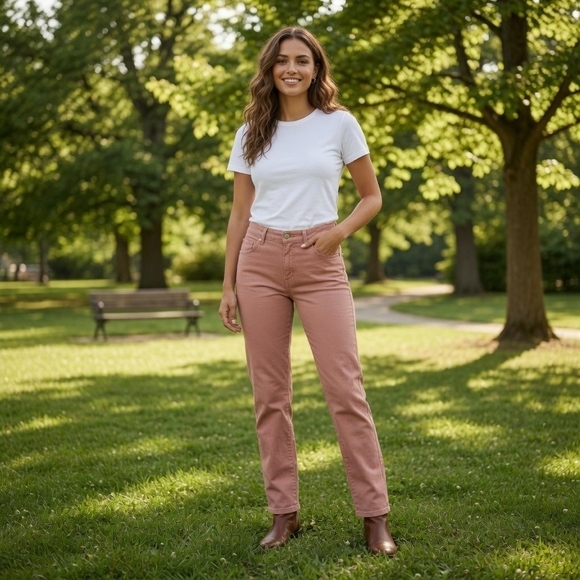 Jennifer Lopez Denim - Jennifer Lopez Women's Rose Dawn Pink Skinny Jeans 6 Cotton Stretch Excellent